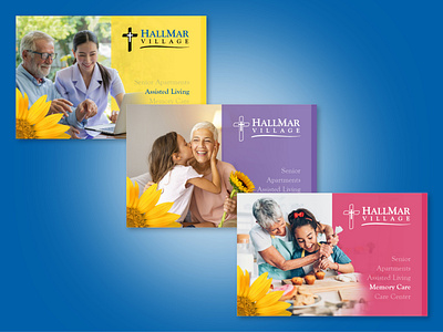 HallMar Village Postcards - Living Options branding design