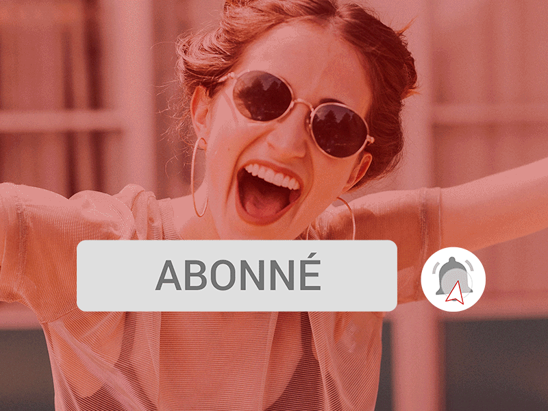 French Subscribe and Bell Notification HD Animation by