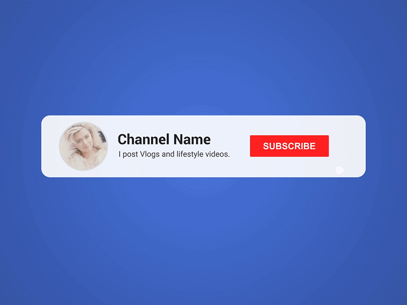 Subscribe animation  Channel McG by Rodrigo Brazão on Dribbble