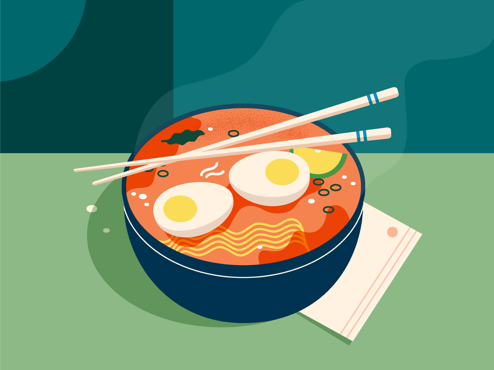 Enjoying Ramen by Snehal Patil on Dribbble