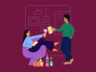 Swiggy Wine Shops Onboarding Illustration alcohol app app design brand illustration branding delivery graphic design illustration onboarding ui vector