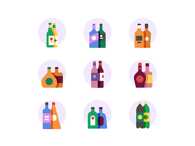Swiggy Wine Shop Delivery Category alcohol beer delivery drinks icons illustration