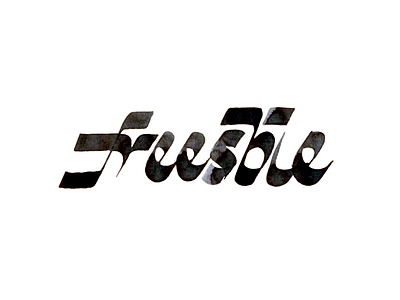 Freesbie Logotype branding calligraphy freehand lettering typography