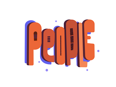 People handlettered typography