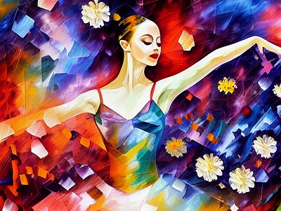 AI ballerina ai artwork ballerina colourful fantasy