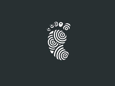 Logo design footprint goldengrid illustration logo process