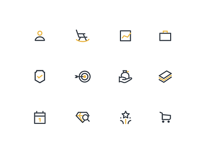 Icon Set finance icon icon set line icon