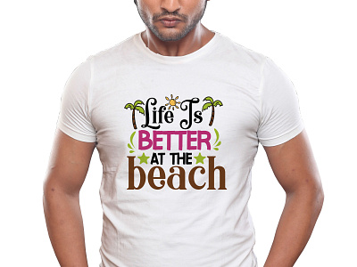 LIFE BETTER AT THE BEACH design graphic design typography