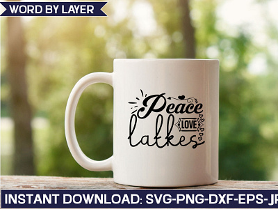 Peace Love latkes design graphic design typography