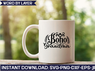 Boho Grandma design graphic design illustration typography vector