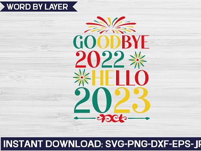 Goodby 2022 Hallo2023 2023 design goodby2022 hallo2023 graphic design logo typography vector
