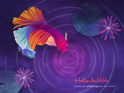 Hello Dribbble~ debut design dribbble firstshot graphic hello illustration vietnam