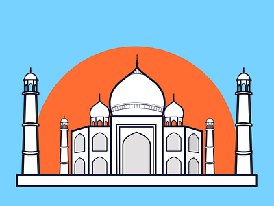 Taj Mahal illustration taj mahal