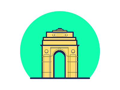 India Gate illustration india gate strokes