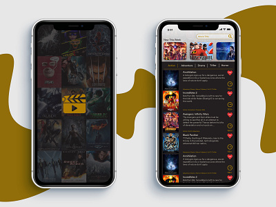 Mobile Movie Concept cinema mobile app design mobile movie