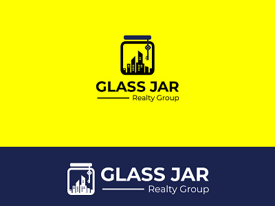 glass jar logo city clean company logo design glass glassjar graphic design illustration jar key logo modern