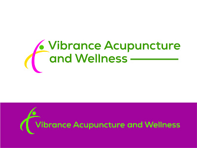 Vibrance acupuncture and wellness logo branding clean design fresh graphic design health logo people vector wellness
