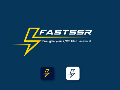 FAST LOGO and icon branding clean design fast graphic design icon illustration letter lightning logo speed vector