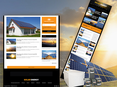 Solar Energy Blog Template Design By Nexstair Technologies design fixwordpress solar energy blog templates ui ux web developer