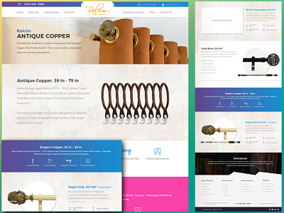 Beautiful Curtain Poles Business Website Design  By Nexstair