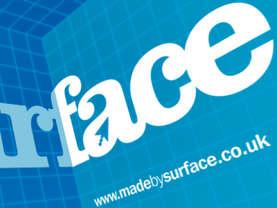 Surface blue business card logo surface