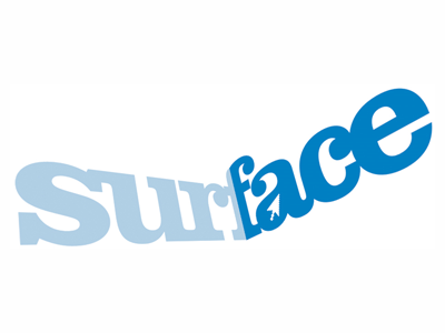Angled Surface 3d arrow blue dimensions logo surface