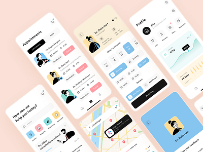 Medical Consultation App - Mobile App consultation doctor doctor appointment health medical app medical care mobile app mobile app design