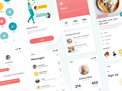 Hey chat briefbox chat app illustration iphonex messages ui ux