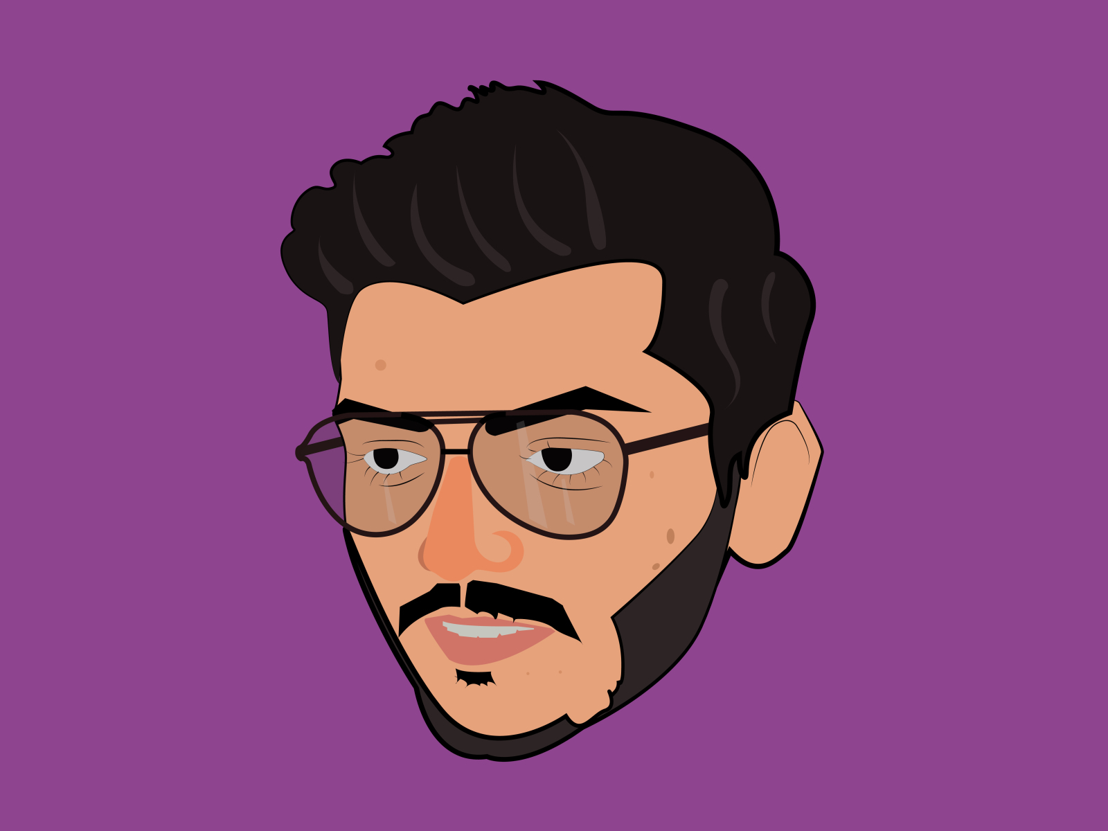 Face Illustration by Ramesh suthar on Dribbble