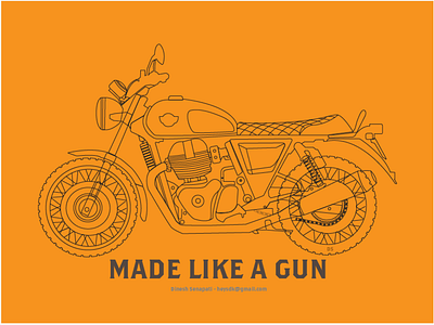 Royal Enfield Interceptor 650cc bike debut debutshot design firstshot illustration line art royalenfield vector vectorart vectorartwork