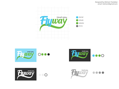 Flyway Logo cursive easy fly logo travel way
