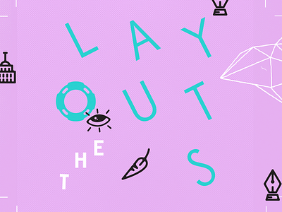 The Layouts icons layout pink typography