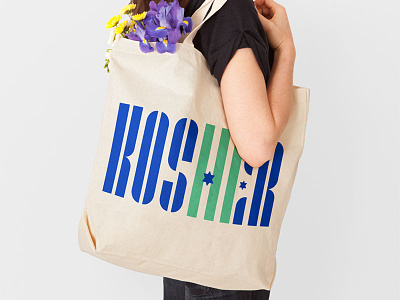 Kosher Hawaii bag experimental geometric hawaii kosher tote typography