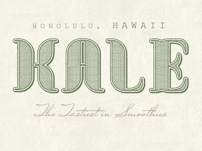 Kale courier new custom experiment hawaii kale mr sheffield typography
