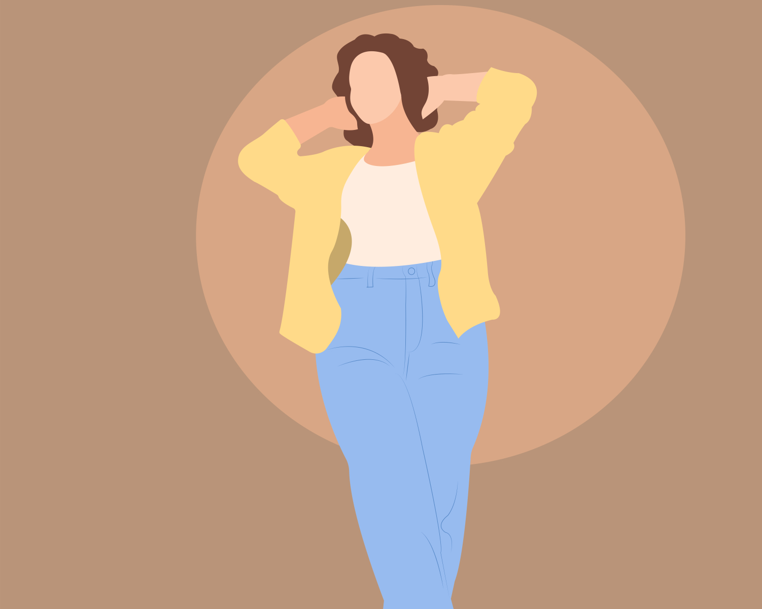 Faceless girl portrait by Ryley Cam on Dribbble