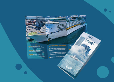 Travel flyer design branding design designer flyer flyer design graphic design graphic designer illustration logo sea ship template vector