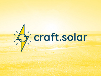 craft.solar Logo beach branding craft logo power solar sun yellow