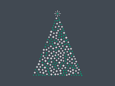Christmas Tree christmas green grey shape simple stars technical tree white