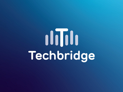 [WIP] Techbridge Logo Concept blue bridge gradient logo logotype round signet tech water