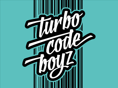 Turbo Code Boyz barcode boyz code frenzy logo logotype script shirt turbo