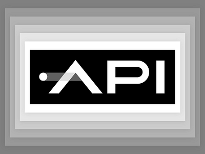API Logo api black grey logo steps white
