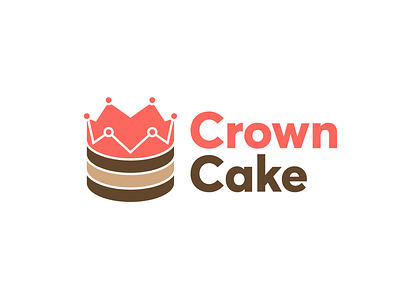 Crown Cake Logo branding cake crown logo