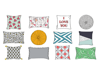 Pattern cecyliacurtel color cushion detail draw graphicdesign illustration pattern