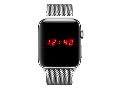 APPLE WATCH FACE apple watch design digital ducknco graphic gui led retro ux watch face