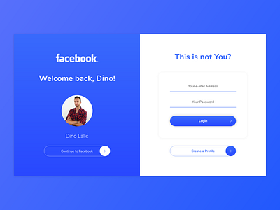 Facebook Login Designs Themes Templates And Downloadable Graphic Elements On Dribbble