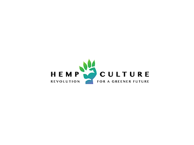 Hempculture logo gradient hemp logo logo design revolution