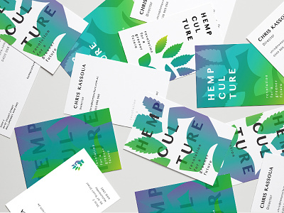 Hempculture Business Card branding business business card concept design gradient graphic green hemp hempculture visual identity