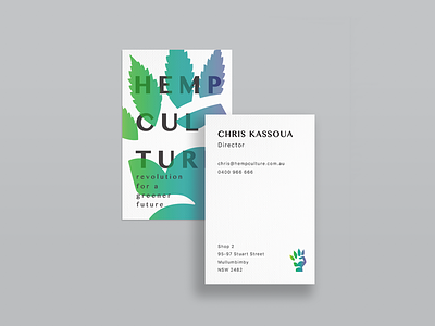 Hempculture Business Card 1 branding business business card corporate design culture green hemp visual identity