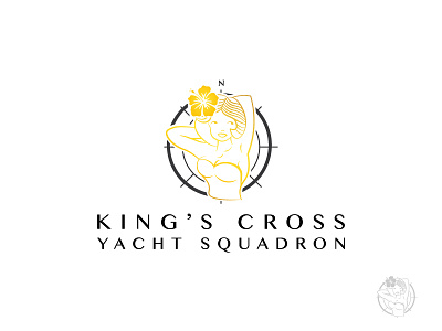 KXYS logo proposal 2 branding corporate girl identity kings cross lady logo mermaid yacht