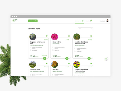 Green Net App WIP app favorite items green interface network plant platform shop ui ui design ux